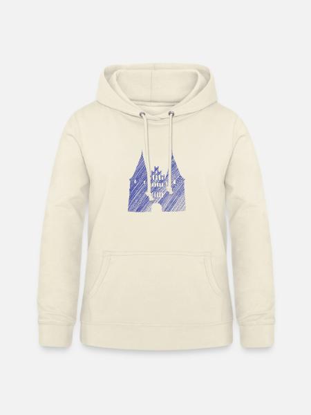 Lübeck Wahrzeichen Blau | Scribble Look - Frauen Hoodie - Vanille-Milchshake