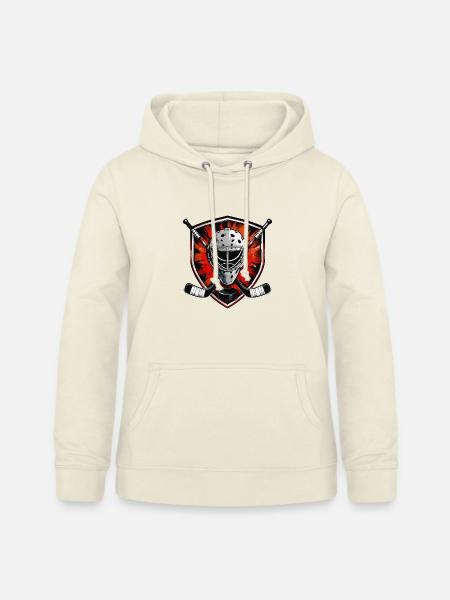 Torhüter Helm Shield Kunstmotiv - Frauen Hoodie - Vanille-Milchshake