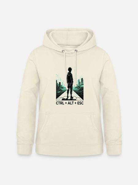 Neongrid Cyberpunk CTRL ALT ESC - Frauen Hoodie - Vanille-Milchshake