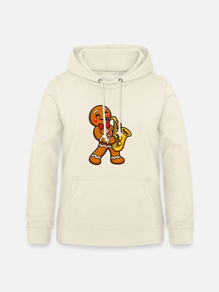 Lebkuchenmann mit Saxophon - Frauen Hoodie - Vanille-Milchshake