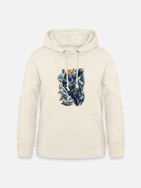 Abstrakt Gorilla Bouldern – Modernes Design - Frauen Hoodie - Vanille-Milchshake