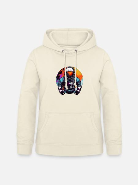 Astronaut im Weltall Bunt - Frauen Hoodie - Vanille-Milchshake
