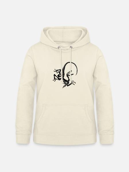 Raptorskelett - Frauen Hoodie - Vanille-Milchshake