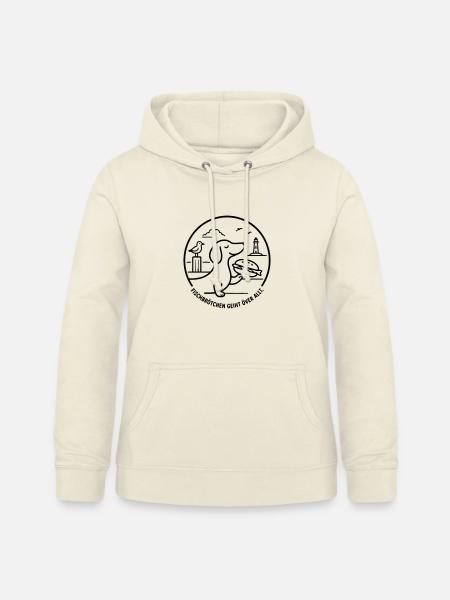 Fischbrötchen geiht över allt! moinDackel - Frauen Hoodie - Vanille-Milchshake