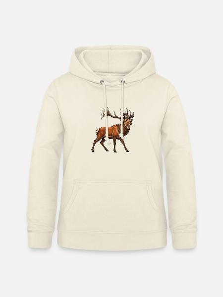 Hirsch Rothirsch Wild Rotwild - Frauen Hoodie - Vanille-Milchshake