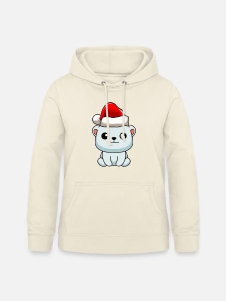 Eisbär Comic Weihnachten - Frauen Hoodie - Vanille-Milchshake