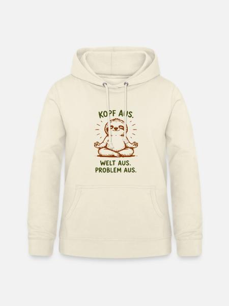 Langsamer Faultier Meditationsdesign - Frauen Hoodie - Vanille-Milchshake