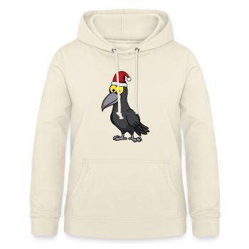 Crow Comic Christmas - Sweat à capuche Femme - vanille - Devant - AI Model Female 172 light (172cm)