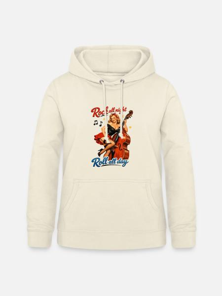 Rockabilly Kontrabass Pin-Up Retro T-Shirt - Frauen Hoodie - Vanille-Milchshake