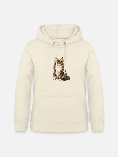 Maine Coon Katze - Frauen Hoodie - Vanille-Milchshake
