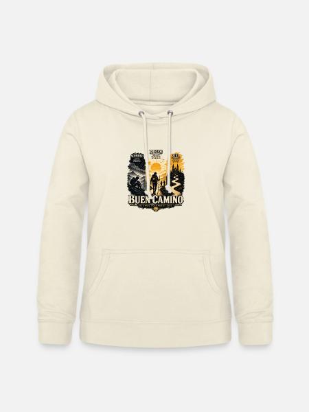 Buen Camino: Pilger Design - Frauen Hoodie - Vanille-Milchshake