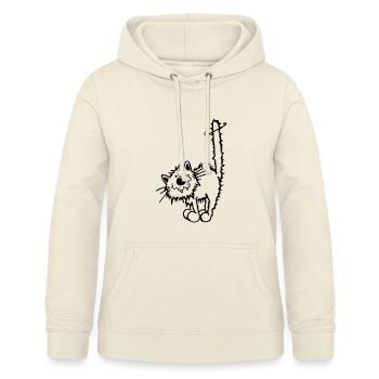 Liebe Katze - Frauen Hoodie - Vanille-Milchshake - Vorne - AI Model Female 172 light (172cm)