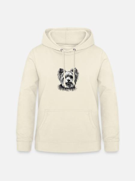 Yorkie Porträt - Frauen Hoodie - Vanille-Milchshake