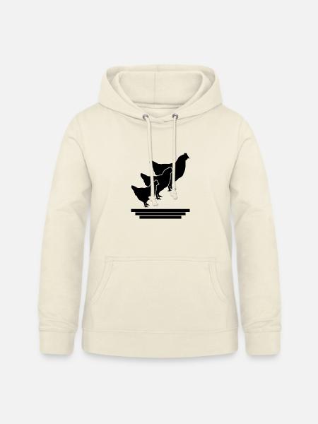 Hühner Trio Silhouette - Frauen Hoodie - Vanille-Milchshake