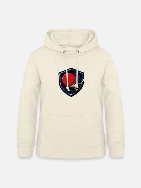 Tischtennis Shield mit Ball - Frauen Hoodie - Vanille-Milchshake