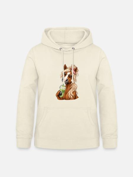 Süßes Pferd mit Matcha Latte - Frauen Hoodie - Vanille-Milchshake