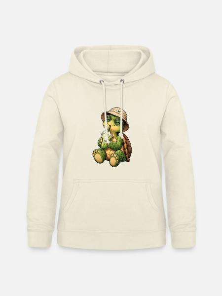 Süße Schildkröte mit Matcha Latte - Frauen Hoodie - Vanille-Milchshake