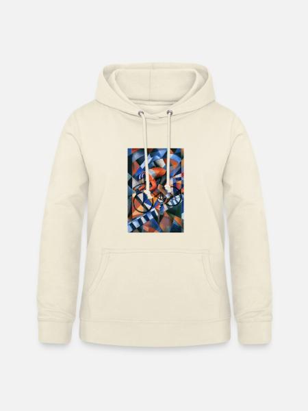 Fahrrad Kunst – abstrakter Rennradfahrer - Frauen Hoodie - Vanille-Milchshake