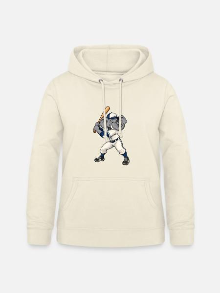 Elefant beim Baseball - Frauen Hoodie - Vanille-Milchshake