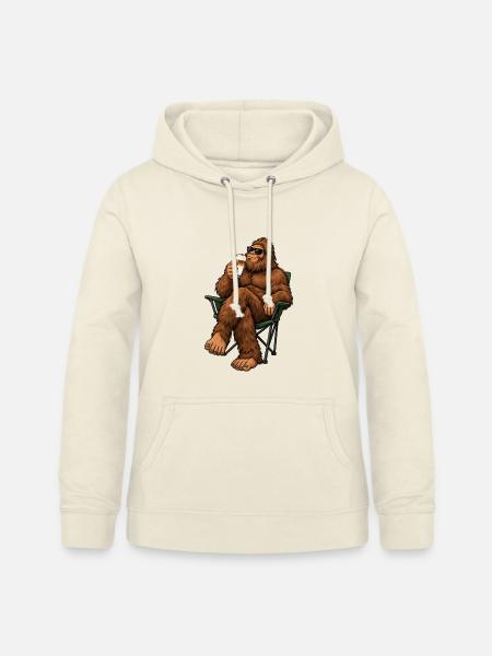 Bigfoot mit Latte Macchiato - Frauen Hoodie - Vanille-Milchshake