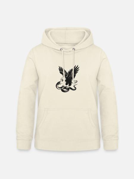 Adler gegen Schlange Silhouette - Frauen Hoodie - Vanille-Milchshake