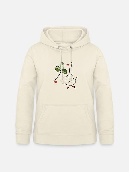 Gans mit Kleeblatt - Frauen Hoodie - Vanille-Milchshake