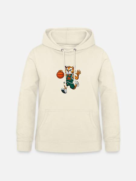 Katzen Basketball - Frauen Hoodie - Vanille-Milchshake