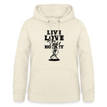 leben lieben fieldhockey - Frauen Hoodie - Vanille-Milchshake - Vorne - AI Model Female 172 light (172cm)