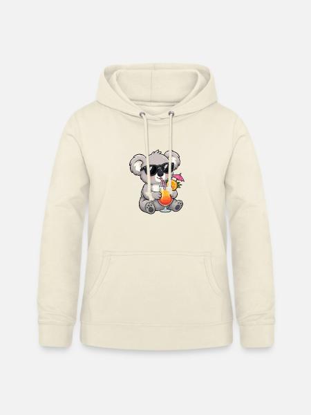 Koala Cocktail am Strand - Frauen Hoodie - Vanille-Milchshake