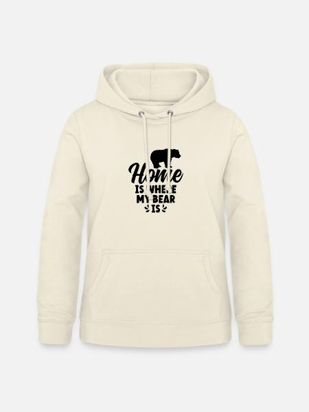 Bär Zuhause Humor - Frauen Hoodie - Vanille-Milchshake