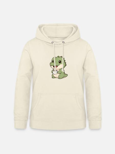 Krokodil mit Kaffee - Frauen Hoodie - Vanille-Milchshake