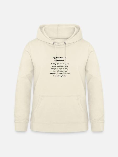 Luftzeichen der Sternzeichen - Frauen Hoodie - Vanille-Milchshake