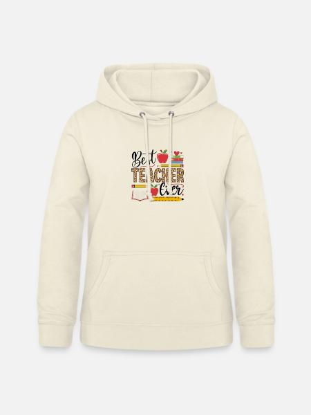 Bester Lehrer Leopard Schreiben - Frauen Hoodie - Vanille-Milchshake