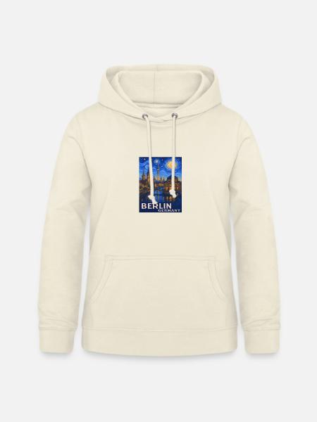 Berlin Nachthimmel Stadtmotiv - Frauen Hoodie - Vanille-Milchshake