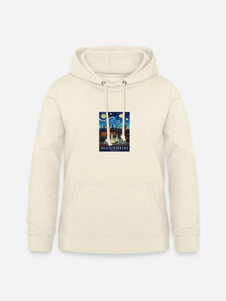Mannheim Nachtpanorama - Frauen Hoodie - Vanille-Milchshake