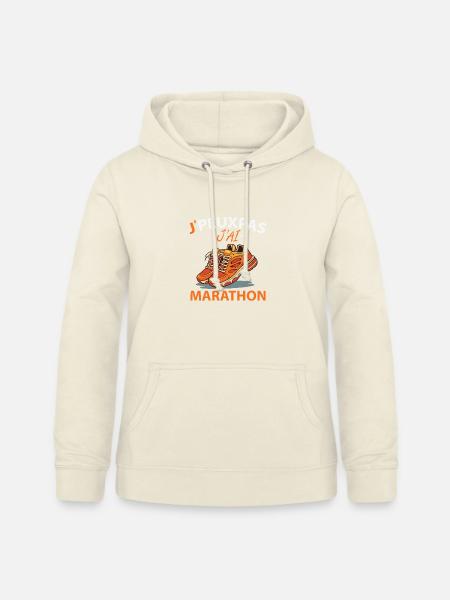 Ich kann nicht, ich Marathon - Frauen Hoodie - Vanille-Milchshake