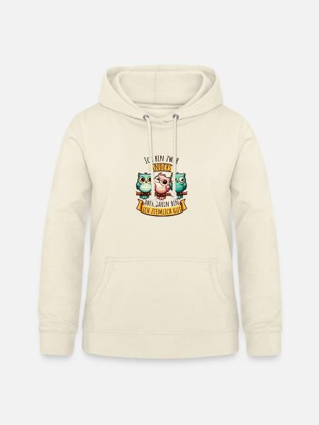 Anderssein – Eulen mit Spruch & Persönlichkeit - Frauen Hoodie - Vanille-Milchshake