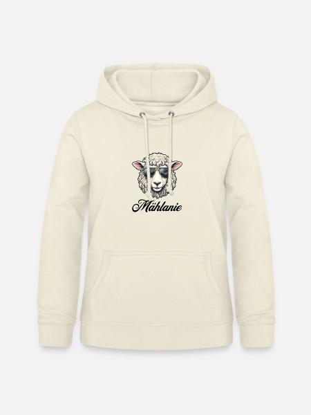 Mählanie Schaf mit Sonnenbrille - Frauen Hoodie - Vanille-Milchshake