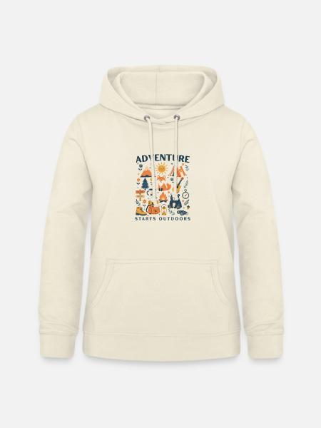 Das Abenteuer beginnt im Freien - Frauen Hoodie - Vanille-Milchshake