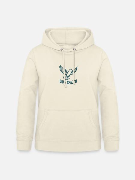 Taubenjagd-Saison: Lustiger Taubenjäger - Frauen Hoodie - Vanille-Milchshake