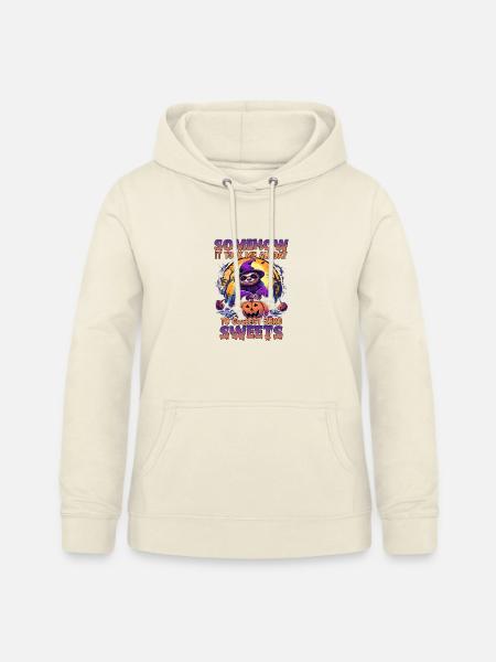 Halloween-Sloth mit Kürbis-Spruch - Frauen Hoodie - Vanille-Milchshake