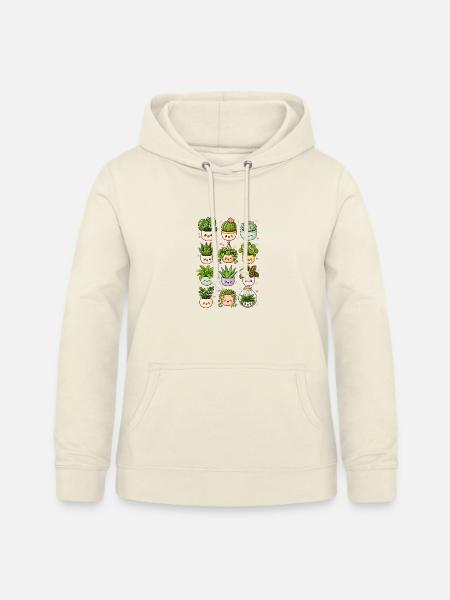 Kawaii Zimmerpflanzen | Urban Jungle - Frauen Hoodie - Vanille-Milchshake