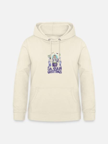 Samhain-Grüße Halloween Samhain Wicca Wiccan - Frauen Hoodie - Vanille-Milchshake