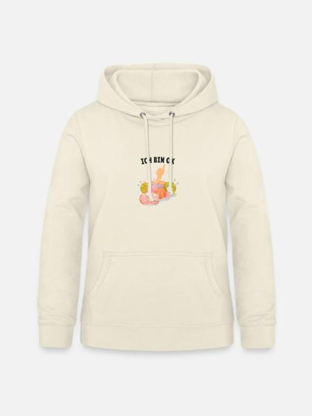 Ich bin OK – Strickliebe mit Augenzwinkern - Frauen Hoodie - Vanille-Milchshake