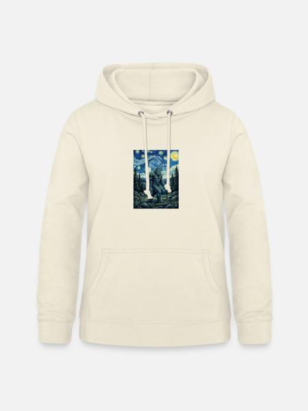 Bigfoot Sternennacht – Sasquatch-Campingkunst - Frauen Hoodie - Vanille-Milchshake