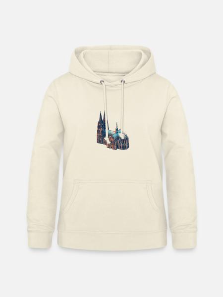 Kölner Dom Risograph - Frauen Hoodie - Vanille-Milchshake