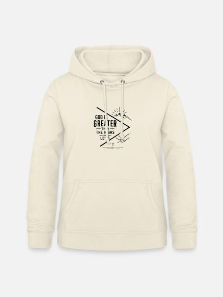 Gott ist größer - Frauen Hoodie - Vanille-Milchshake
