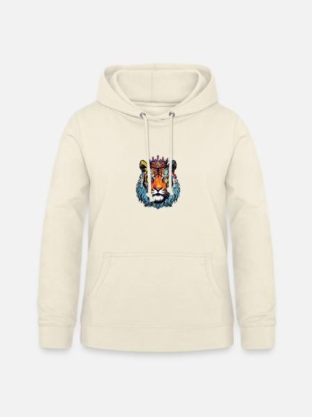 Tiger Krone - Frauen Hoodie - Vanille-Milchshake