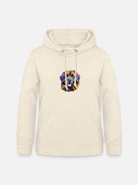 Hundeporträt Popart - Frauen Hoodie - Vanille-Milchshake