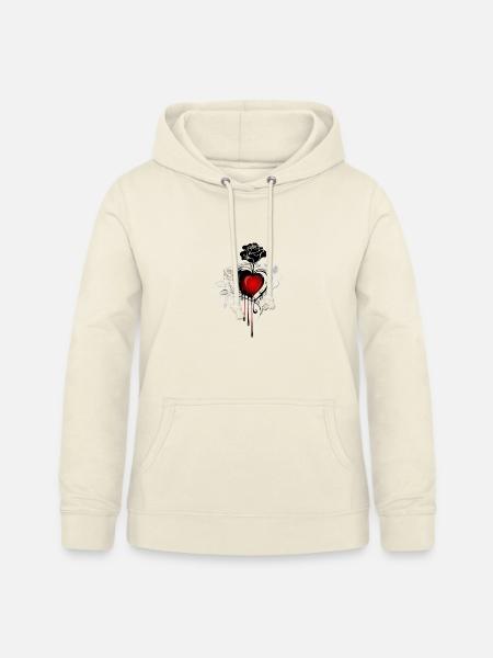 Gothic Goth Okkult Skullmystic Blumen - Frauen Hoodie - Vanille-Milchshake